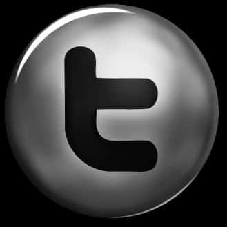 3 D Twitter Logo Button PNG Image