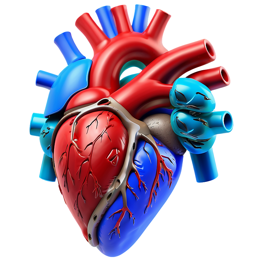 3d Anatomical Heart Model Png Vos PNG Image