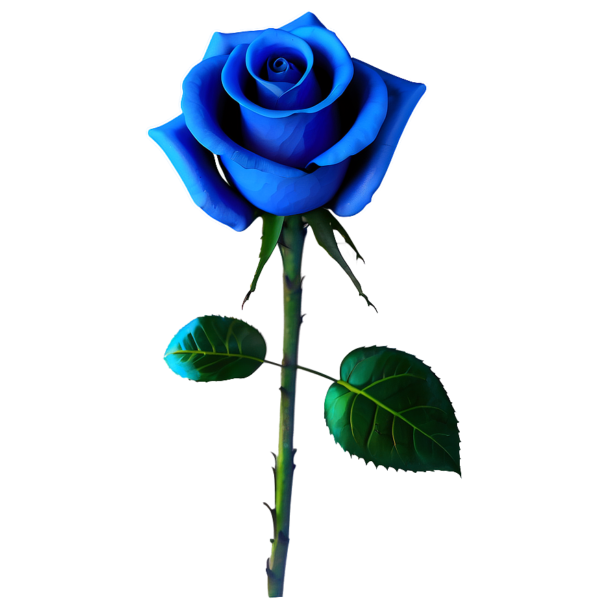 3d Blue Rose Png Xei81 PNG Image