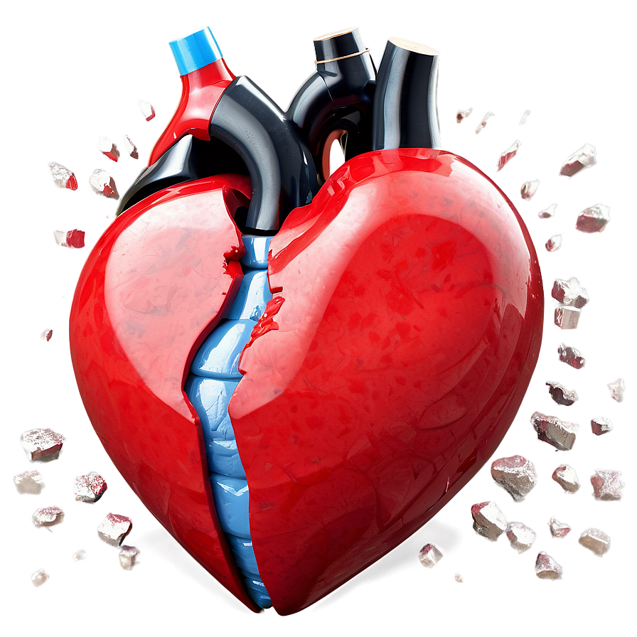 3d Broken Heart Png 77 PNG Image