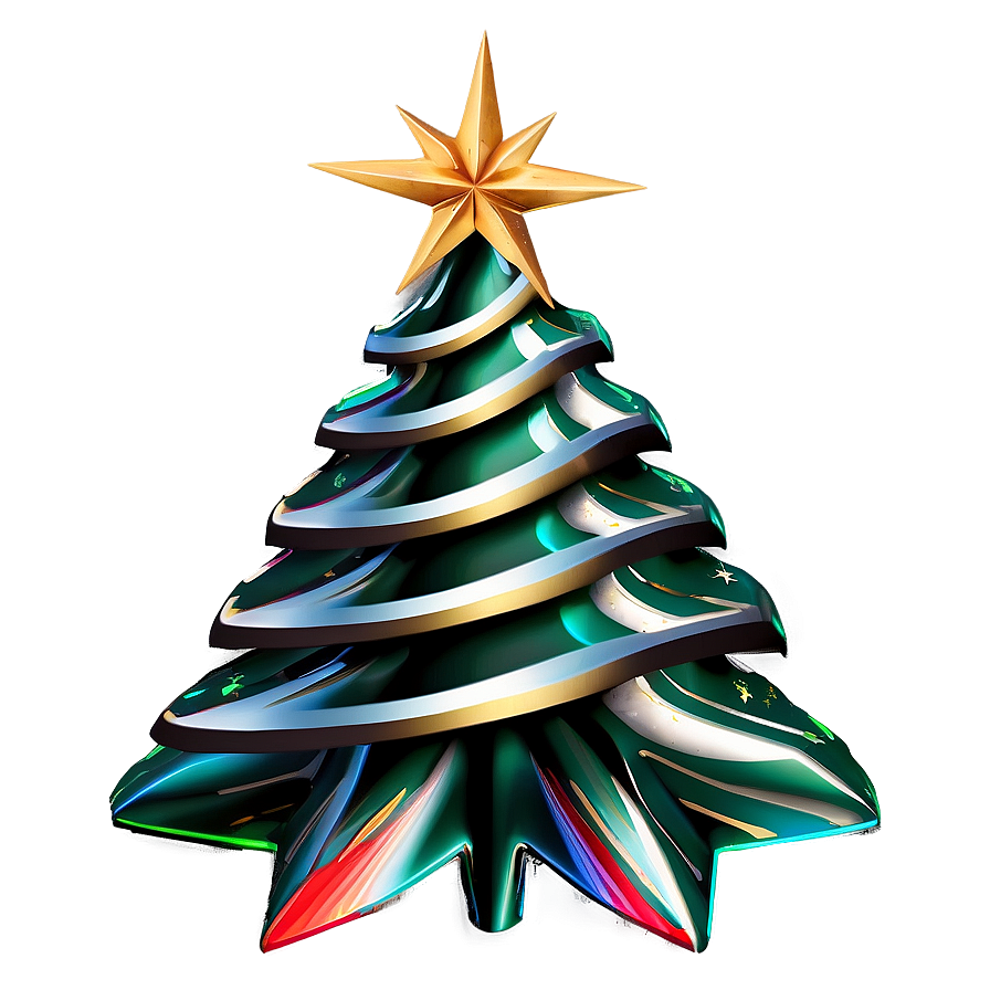 3d Christmas Tree Star Png Nvb PNG Image