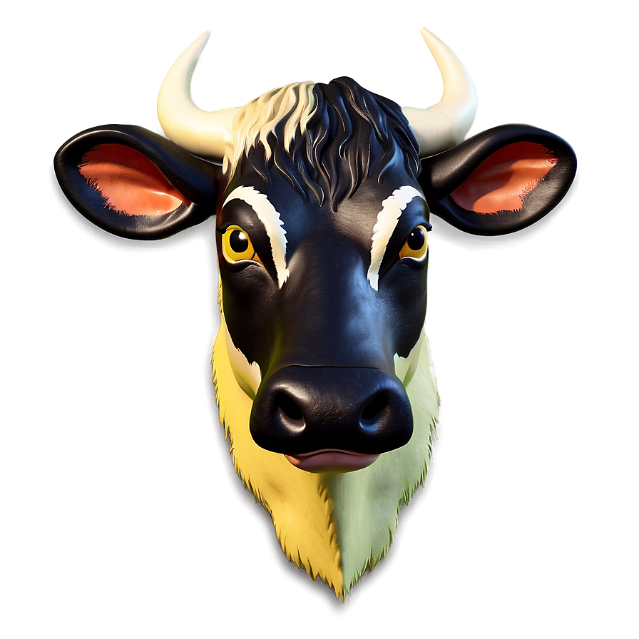 3d Cow Head Model Png Osr6 PNG Image