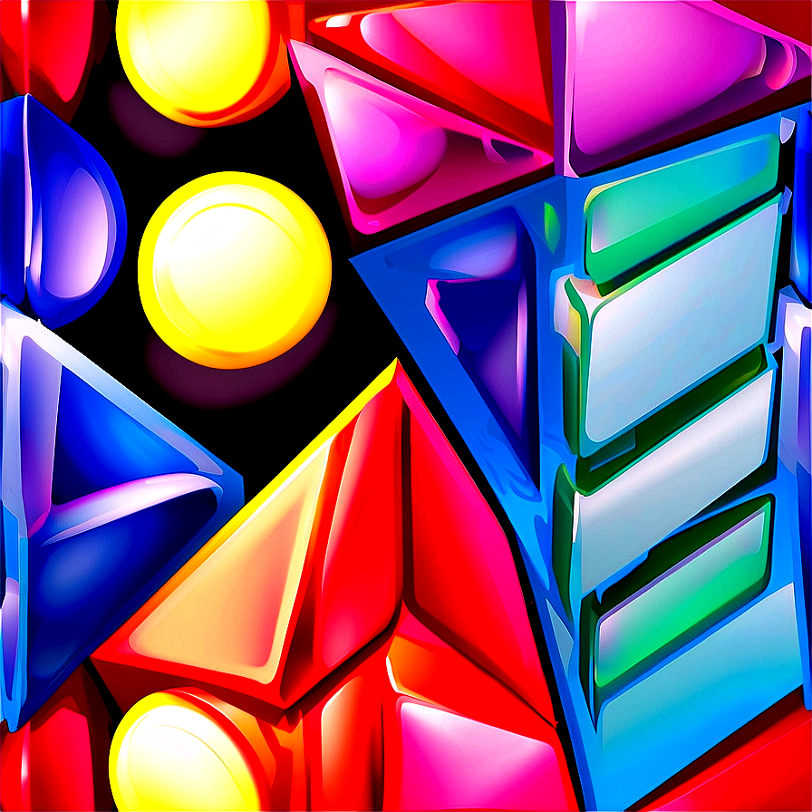 3d Geometric Shapes Png Ofa90 PNG Image