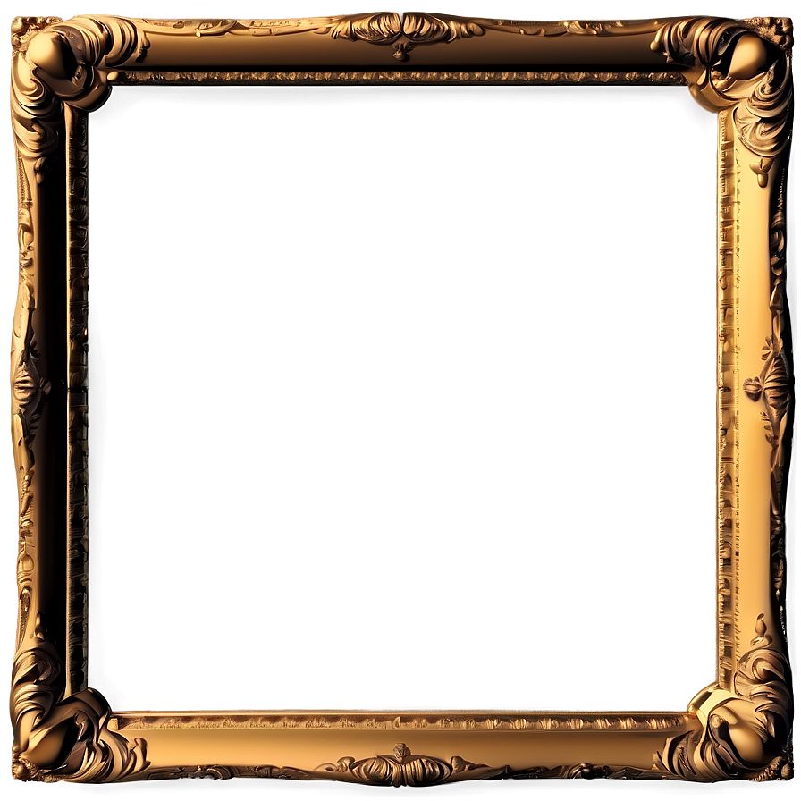 3d Gold Frame Png 05042024 PNG Image