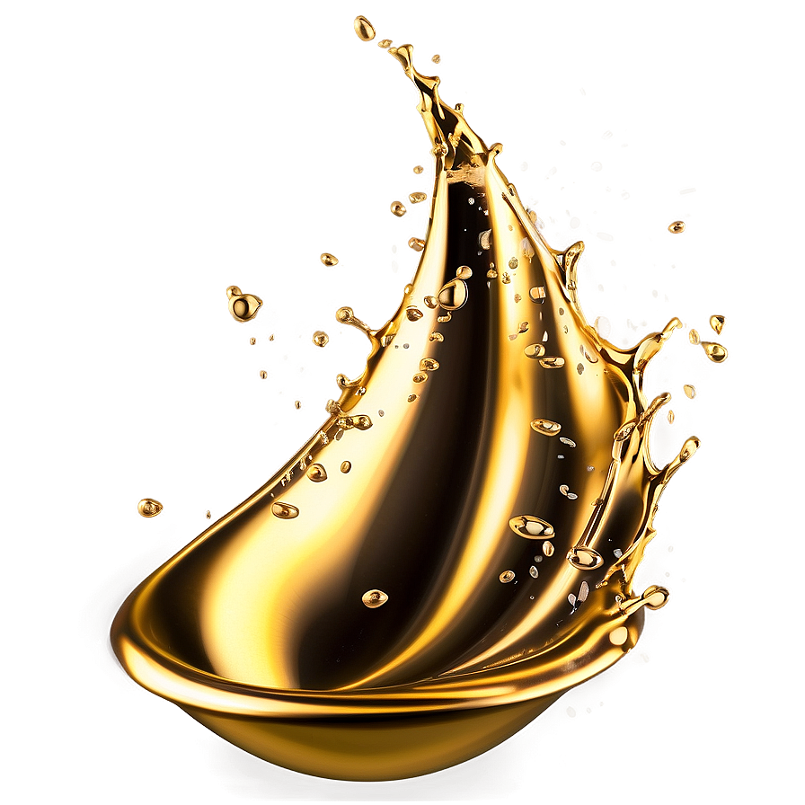 3d Gold Water Splash Png 06282024 PNG Image