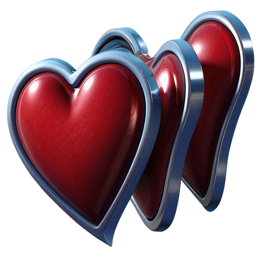 3d Heart Banner Png 05252024 PNG Image