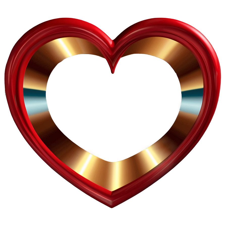 3d Heart Frame Png Aia70 PNG Image