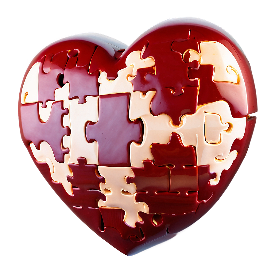 3d Heart Puzzle Png 10 PNG Image