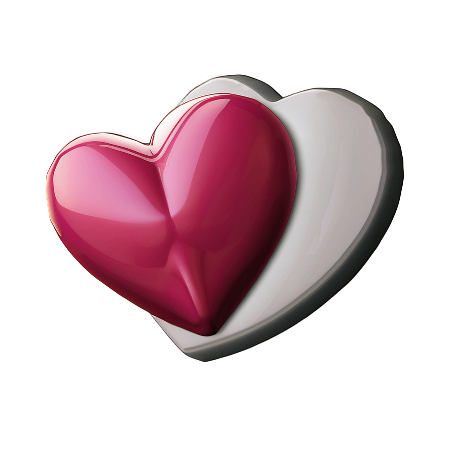 3d Heart Shape Png Oxe PNG Image