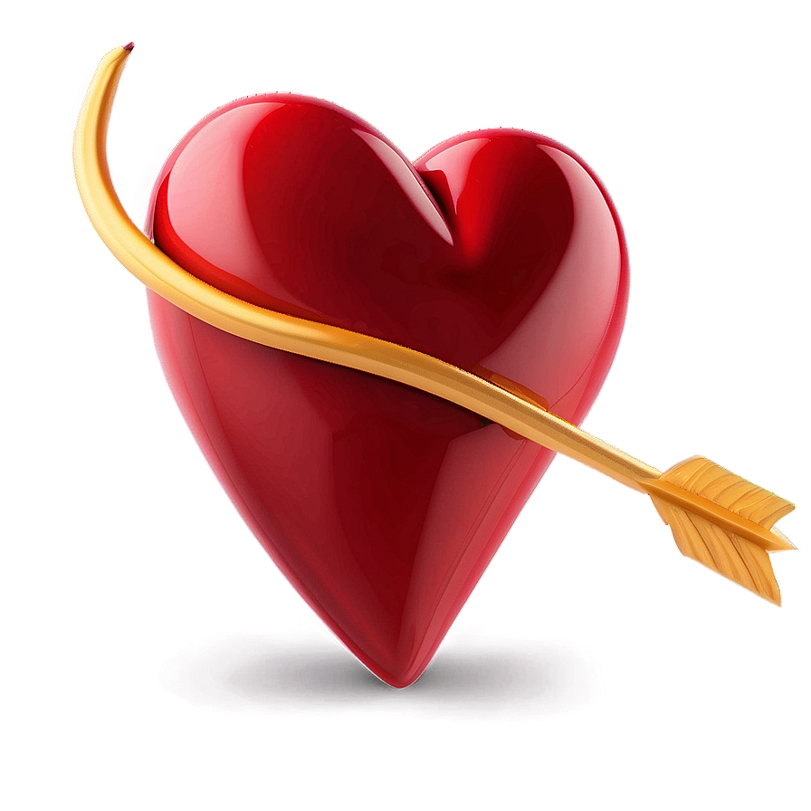 3d Heart With Arrow Png 58 PNG Image