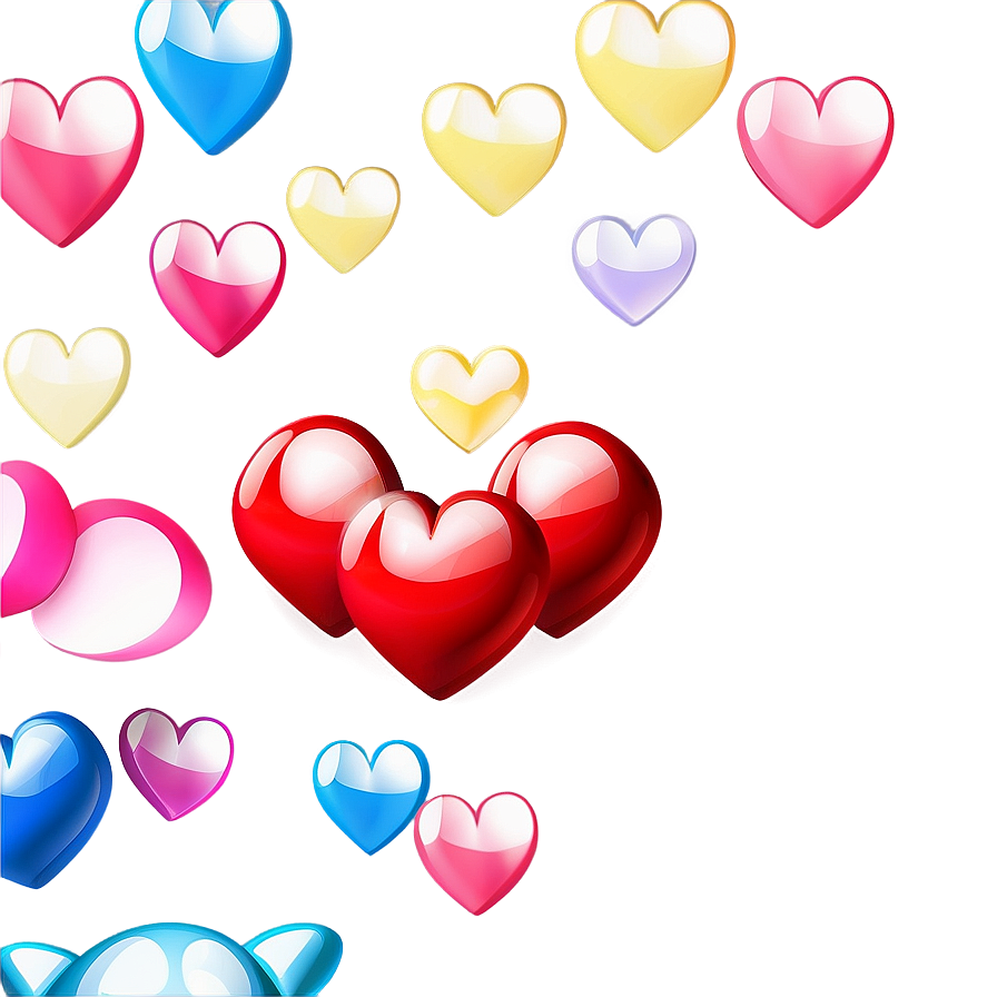 3d Hearts Png Jbd PNG Image