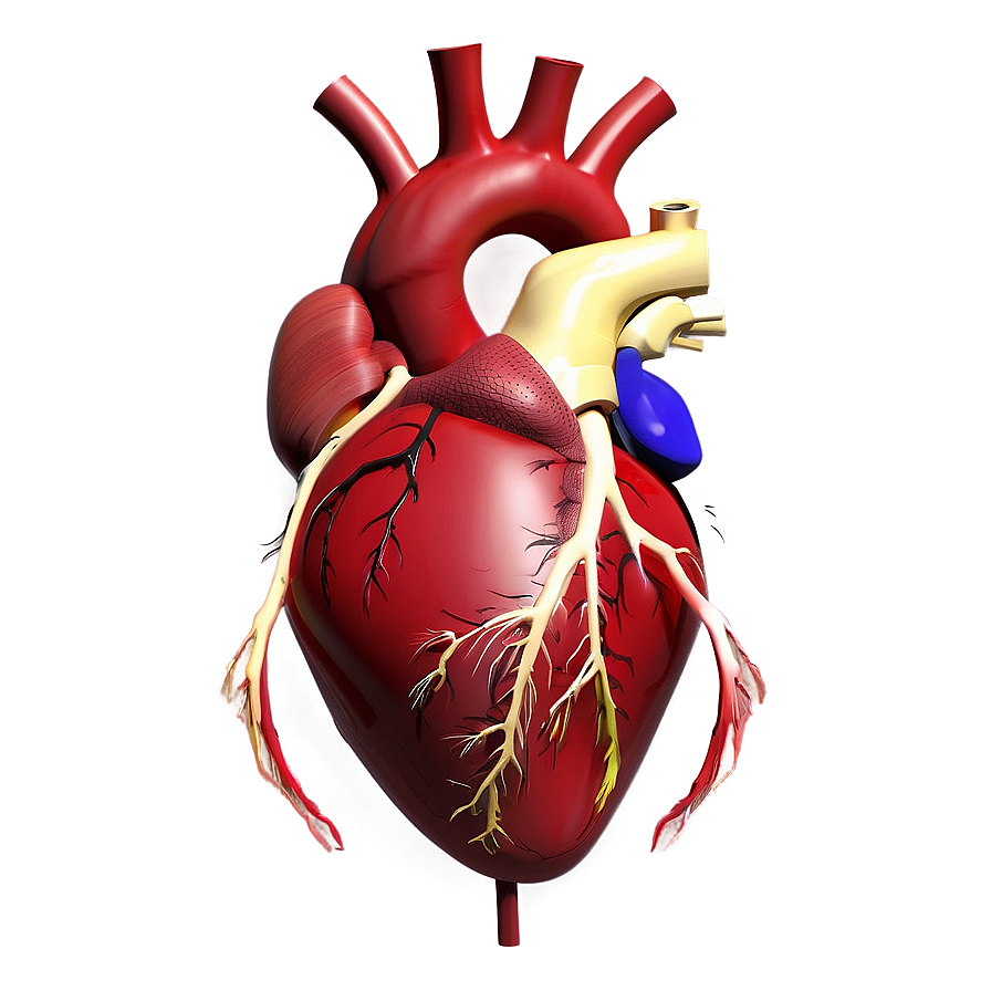 3d Human Heart Png Ebr62 PNG Image