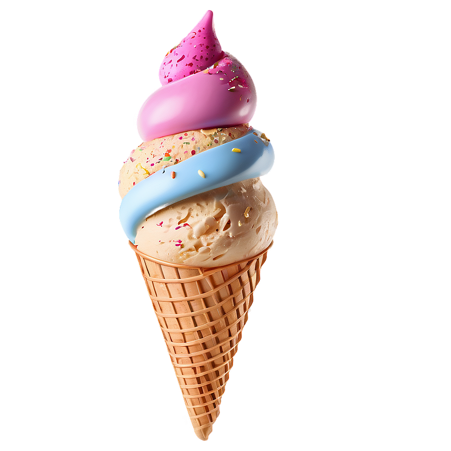 3d Ice Cream Cone Png Tsq PNG Image