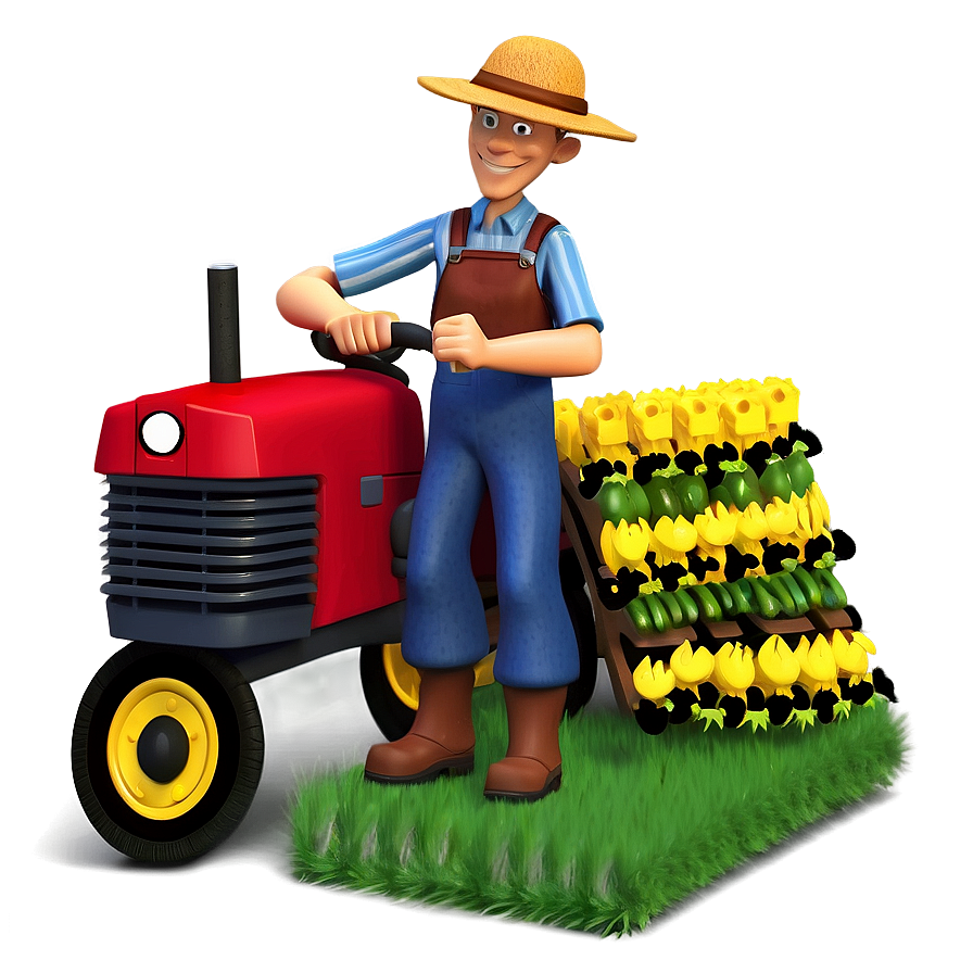 3d Man Farmer Png Mov58 PNG Image