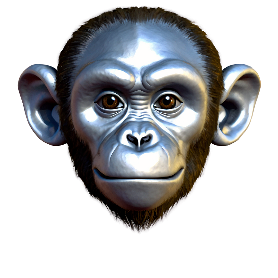 3d Monkey Face Model Png 80 PNG Image