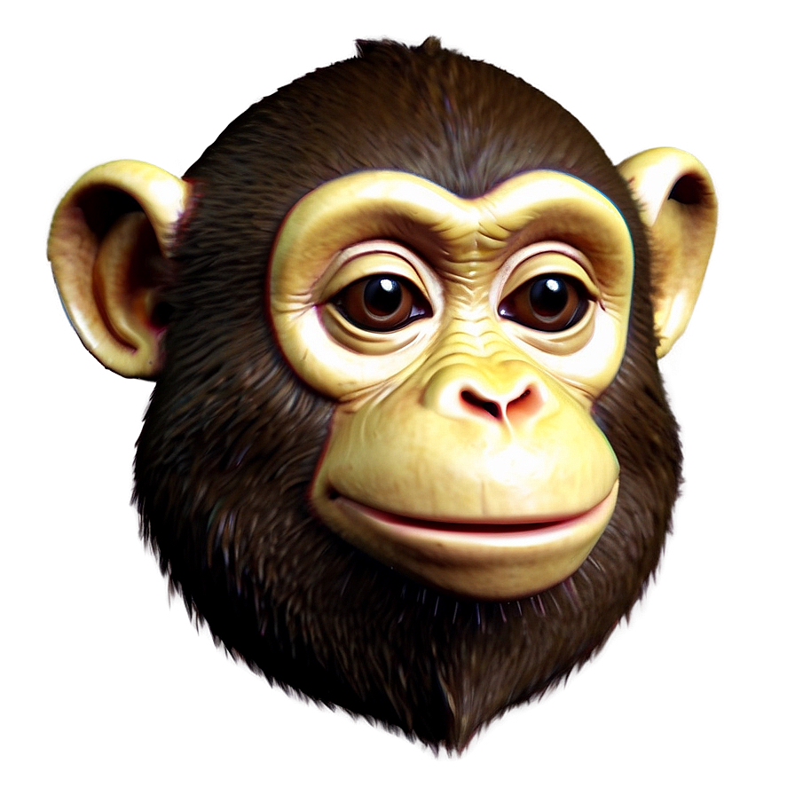 3d Monkey Face Model Png Fwd63 PNG Image