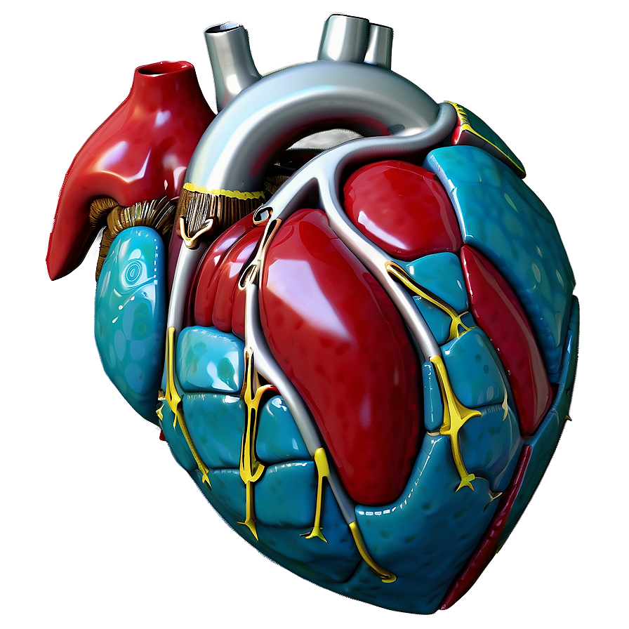 3d Open Heart Model Png 06212024 PNG Image