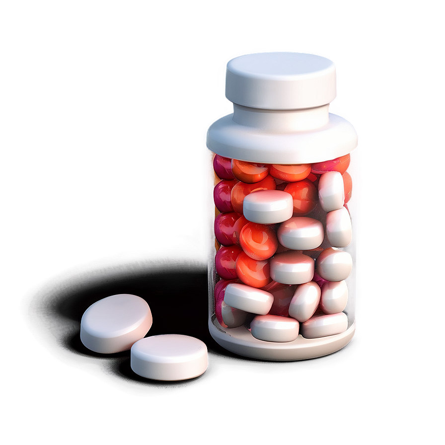 3d Pill Bottle Png 05252024 PNG Image