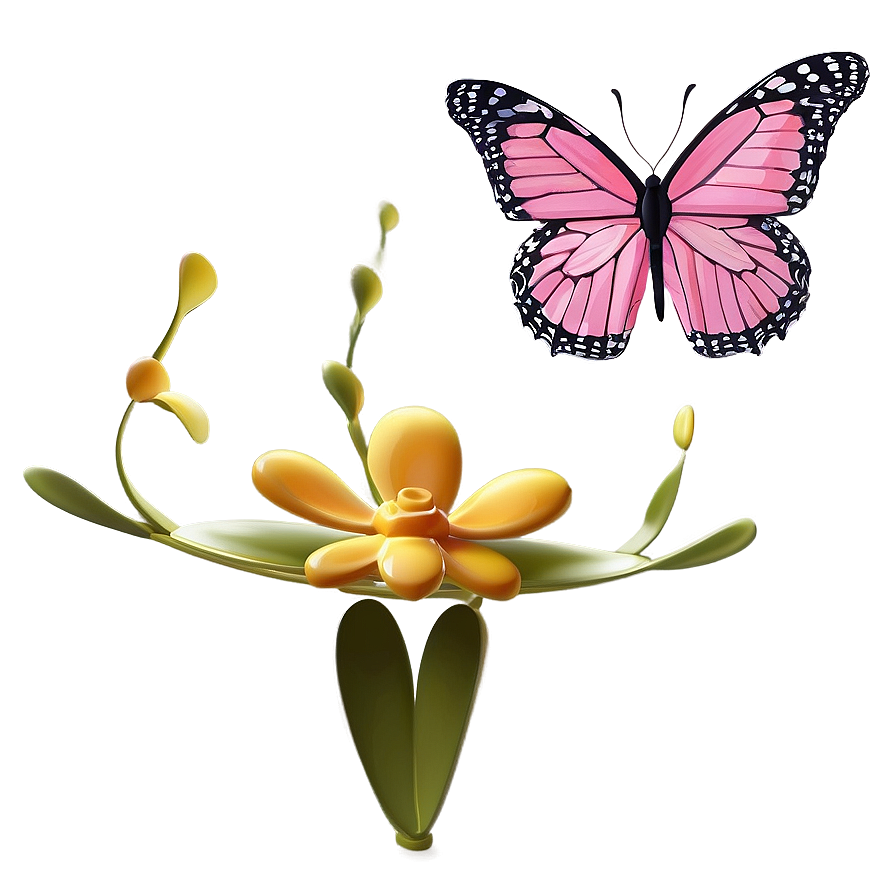 3d Pink Butterfly Png Vvp31 PNG Image