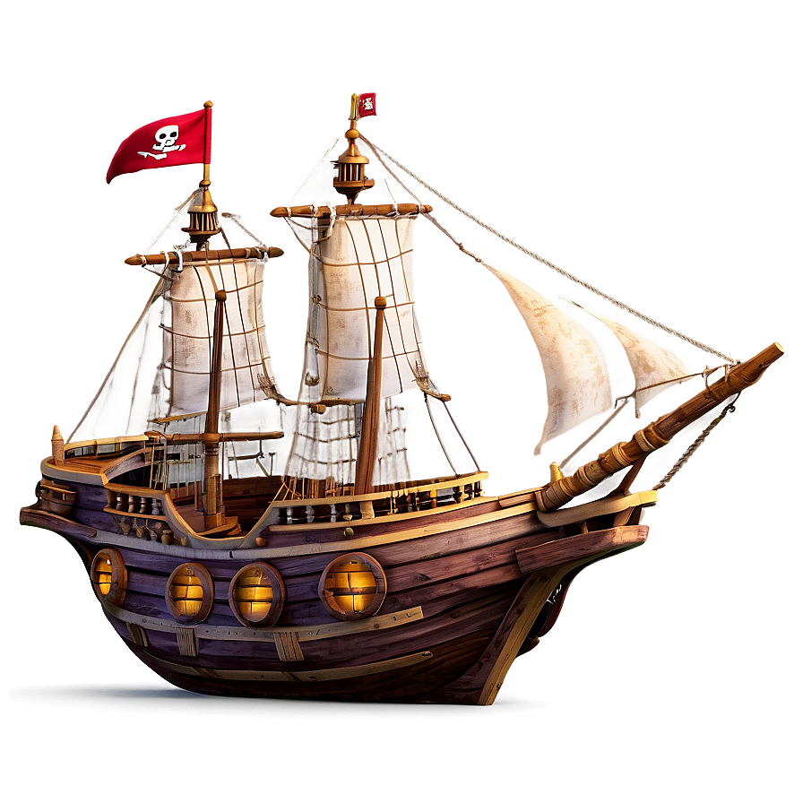 3d Pirate Ship Png Qln2 PNG Image