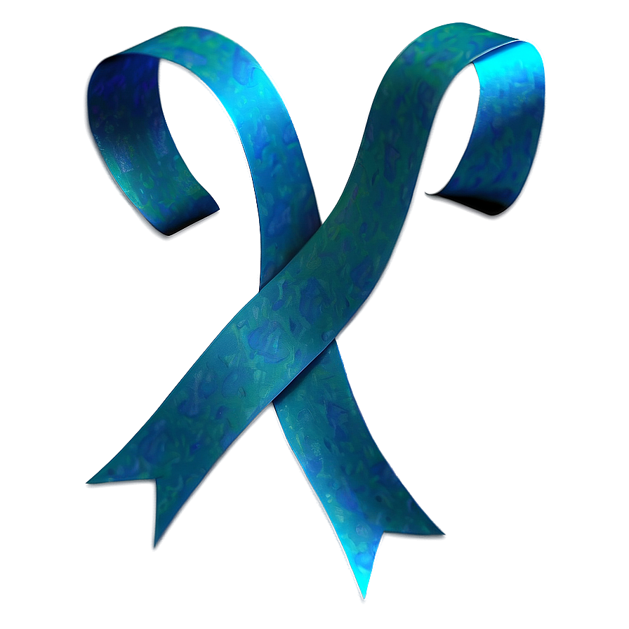 3d Rendered Teal Ribbon Png 06282024 PNG Image