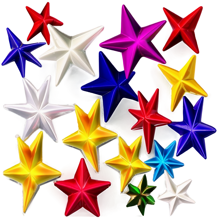 3d Star Pattern Png Tve51 PNG Image