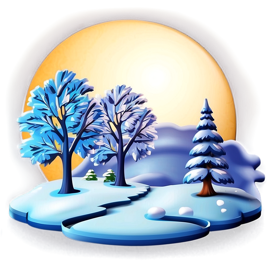 3d Winter Landscape Png Ibk72 PNG Image