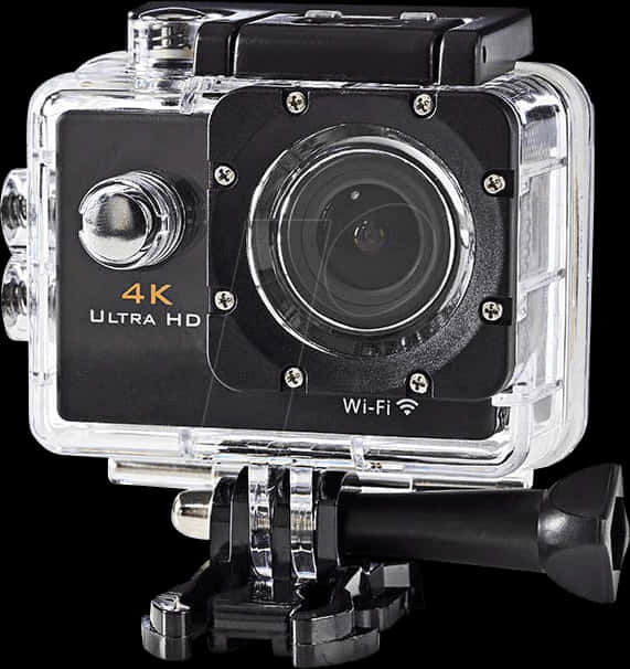 4 K Action Camera Waterproof Housing PNG Image