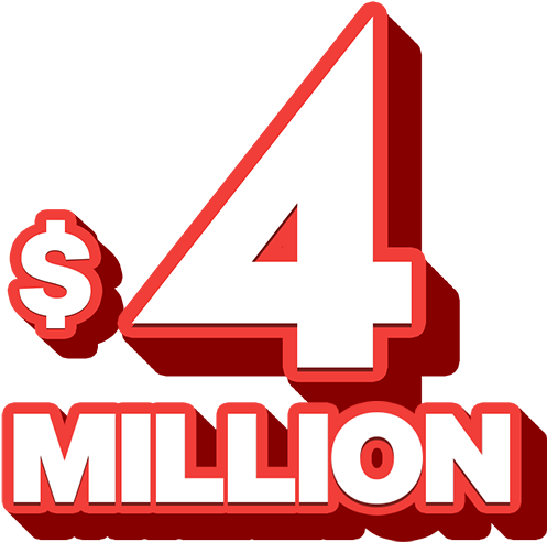 4 Million Dollar Lottery Graphic PNG Image