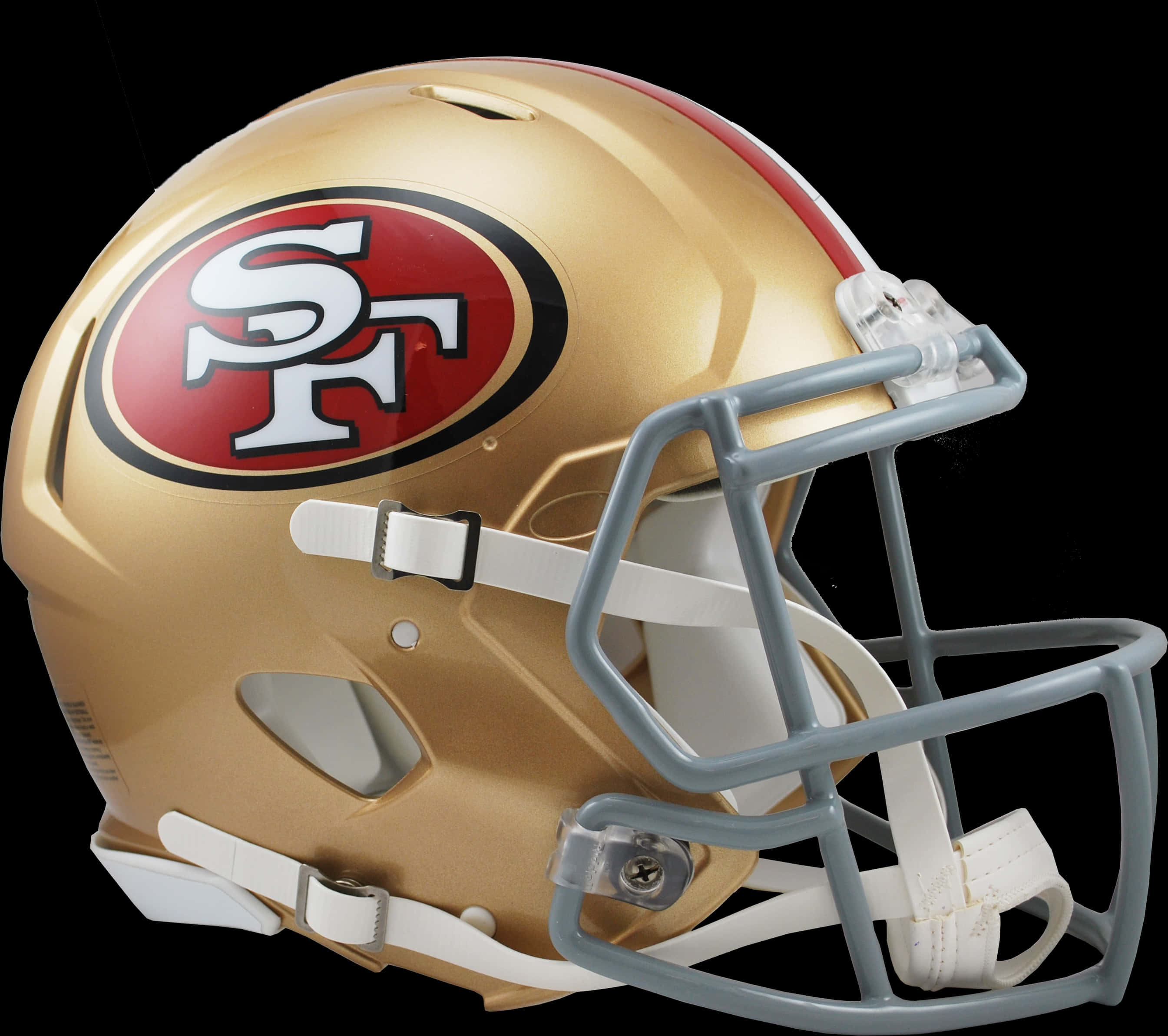 49ers Golden Helmetwith Logo PNG Image