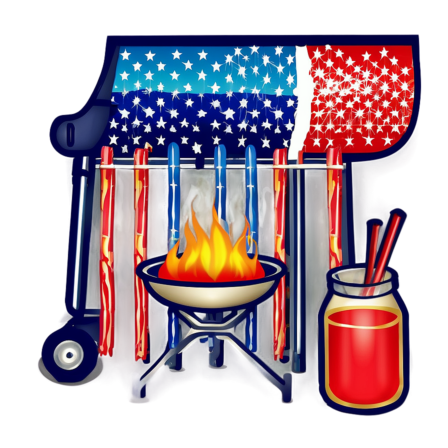 4th Of July Bbq Party Png Wlm65 PNG Image