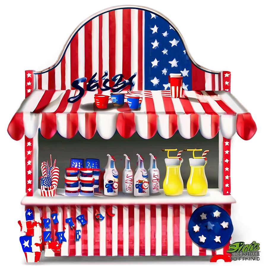 4th Of July Lemonade Stand Png 05212024 PNG Image