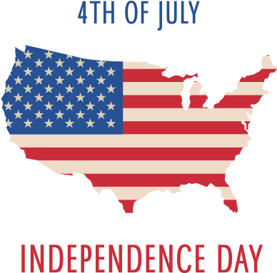 4thof July Independence Day U S A Map PNG Image