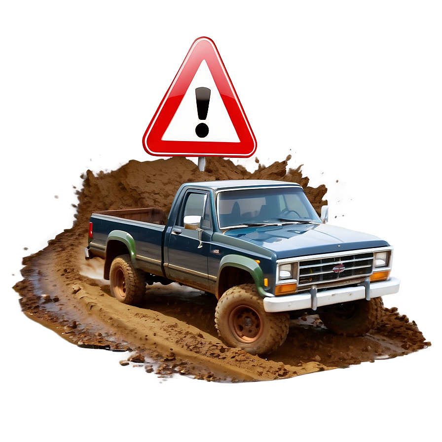 4x4 Truck Muddy Trail Png Exr18 PNG Image