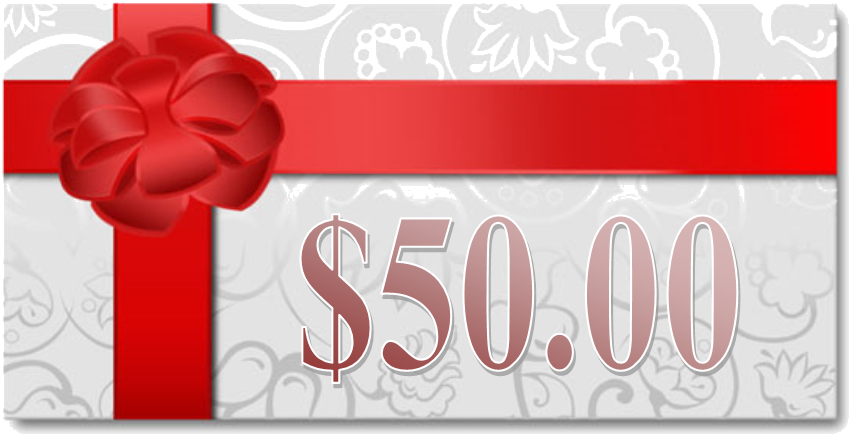 50 Dollar Gift Card Design PNG Image