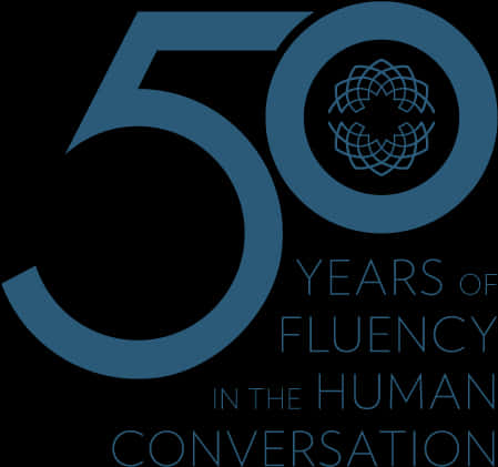 50 Years Fluency Human Conversation Logo PNG Image