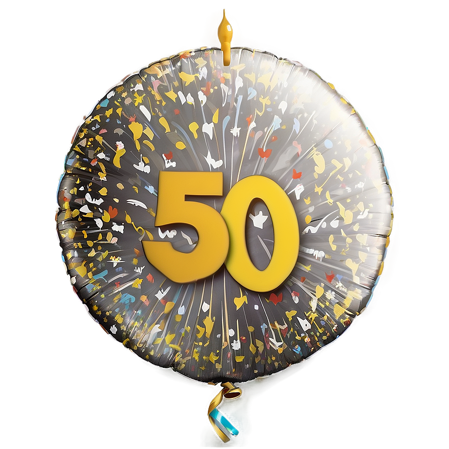 50th Birthday Chic Festivity Png 18 PNG Image