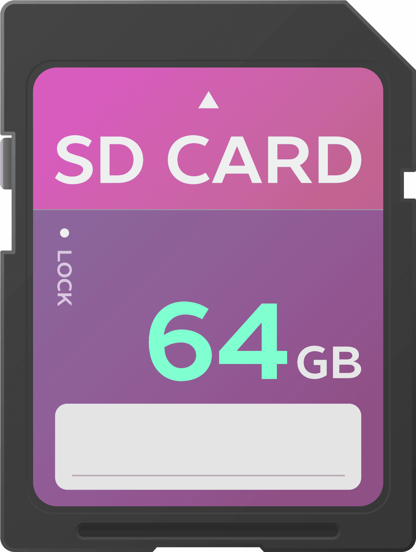 64 G B S D Card Graphic PNG Image