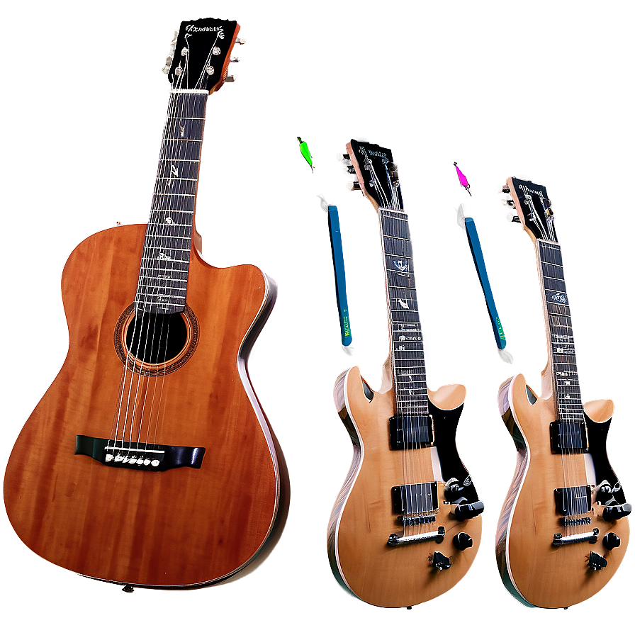 7-string Guitar Png Gbn PNG Image