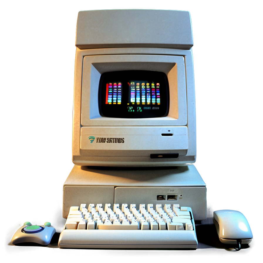 90s Computer Geek Setup Png 3 PNG Image