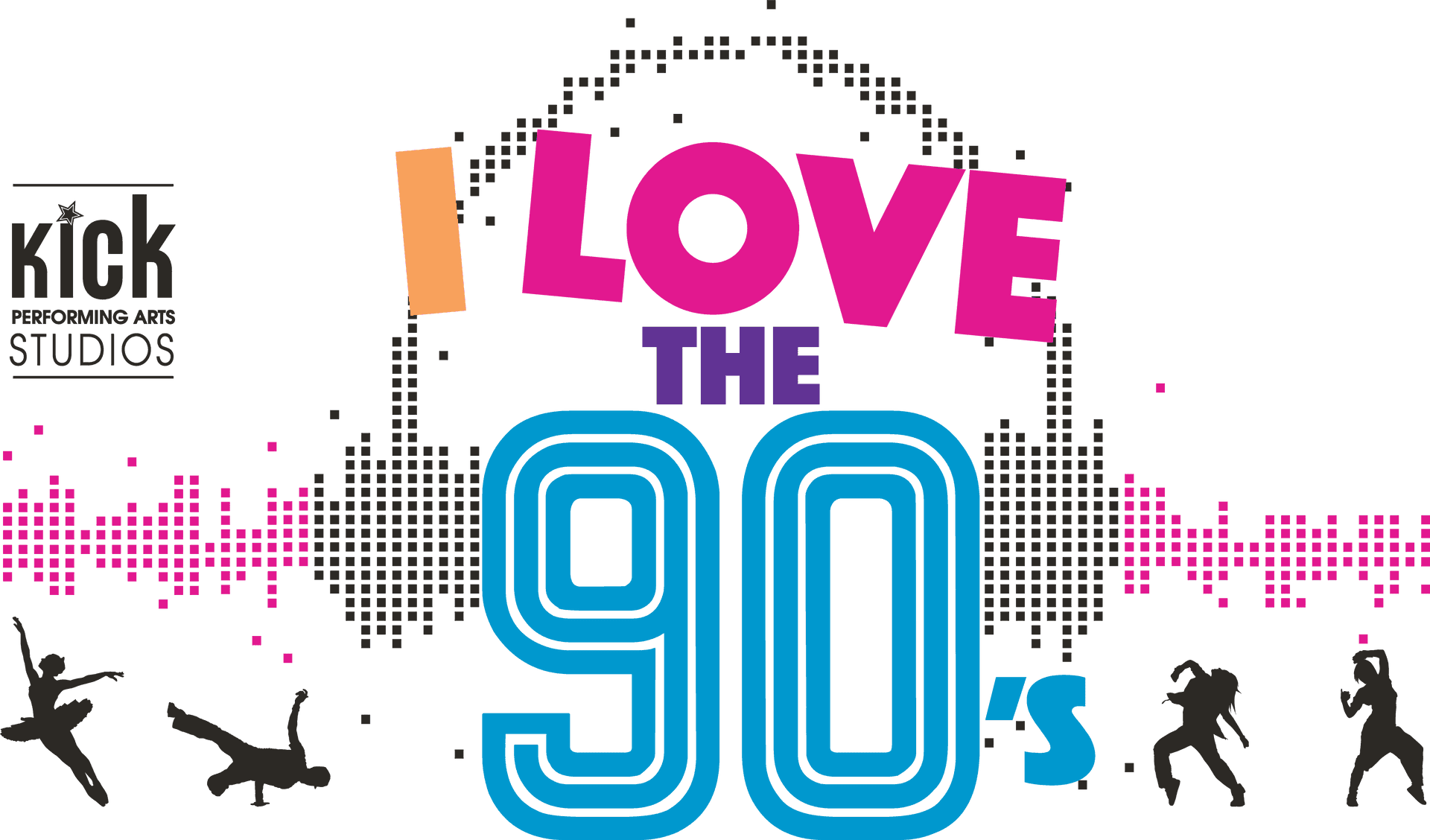 90s Love Retro Dance Graphic PNG Image