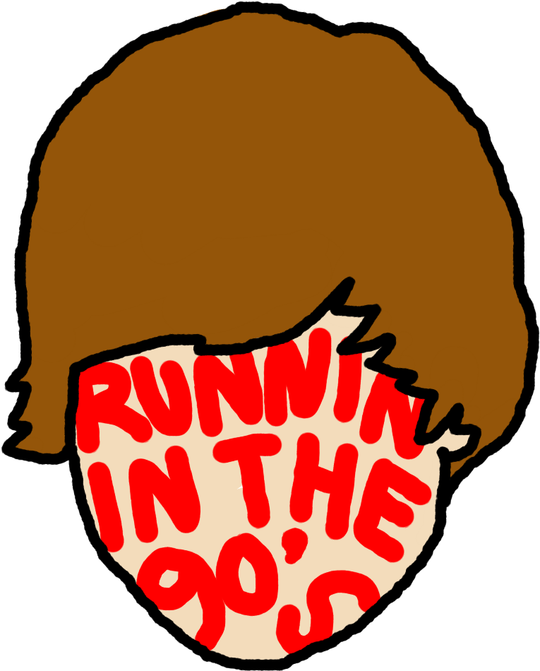 90s Nostalgia Running Phrase PNG Image