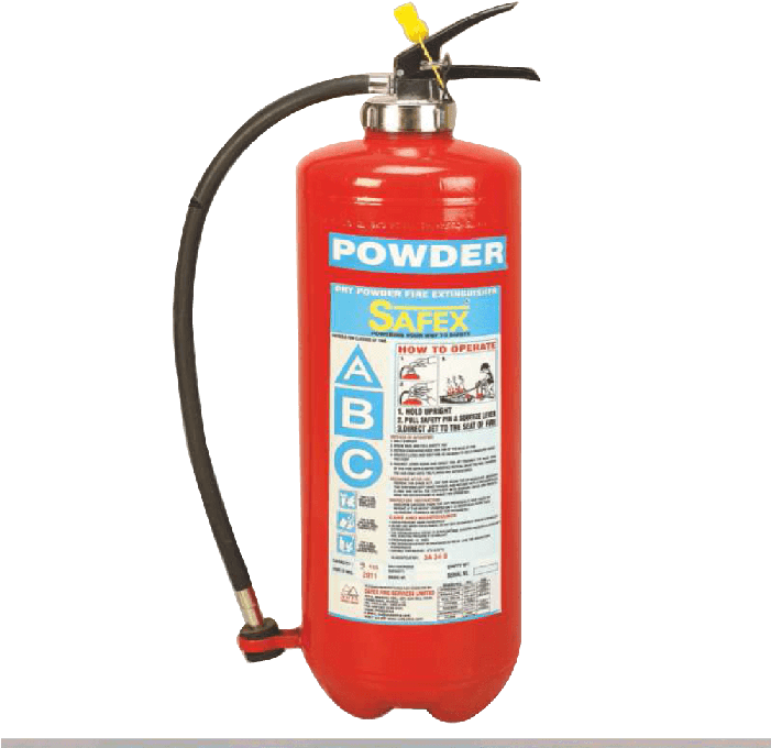 A B C Powder Fire Extinguisher Safex PNG Image