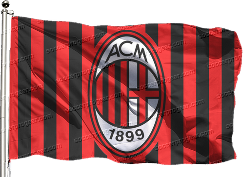 A C Milan Flag Waving PNG Image