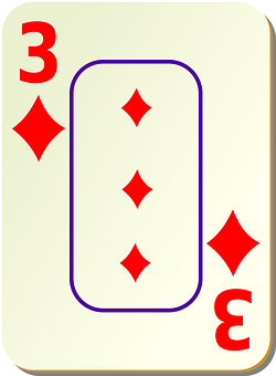 A Card With A Card In The Middle Of Diamonds PNG Image