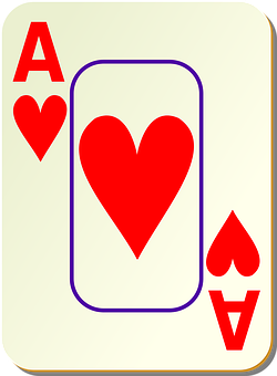 A Card With A Heart And A Blue Border PNG Image