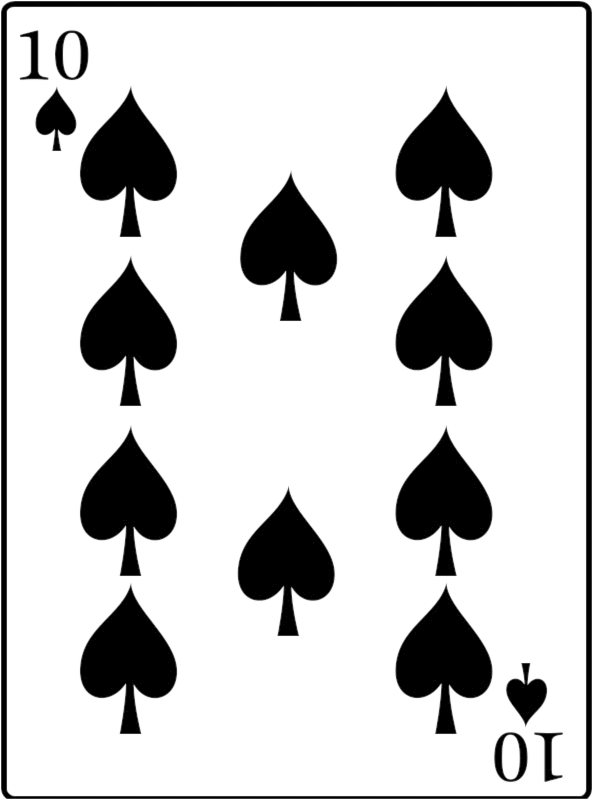 A Card With Black Symbols PNG Image