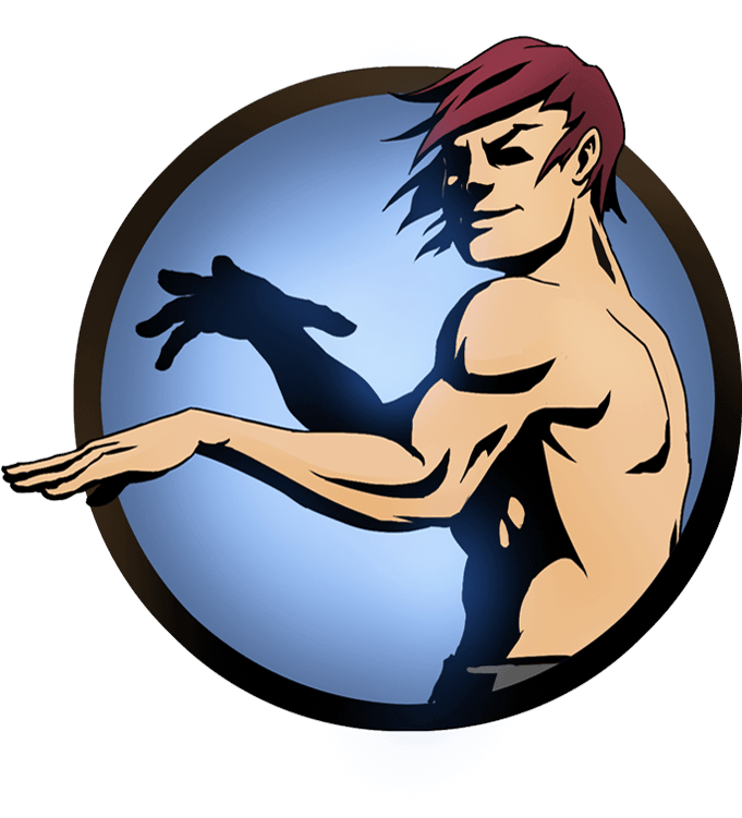 A Cartoon Of A Man With His Arms Out PNG Image