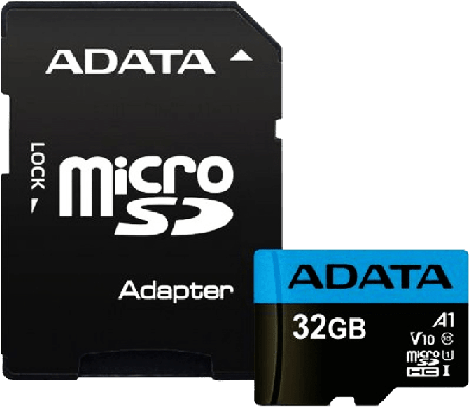 A D A T A Micro S D Cardand Adapter PNG Image