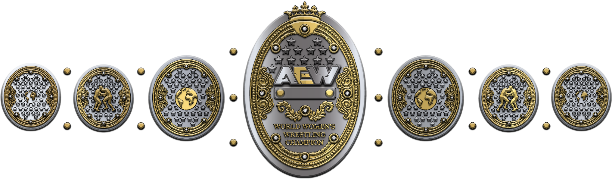 A E W World Womens Wrestling Championship Belt PNG Image